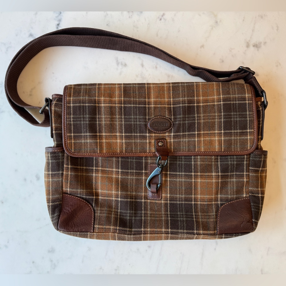 Excellent Vintage Fossil Alpine Wool Messenger Bag